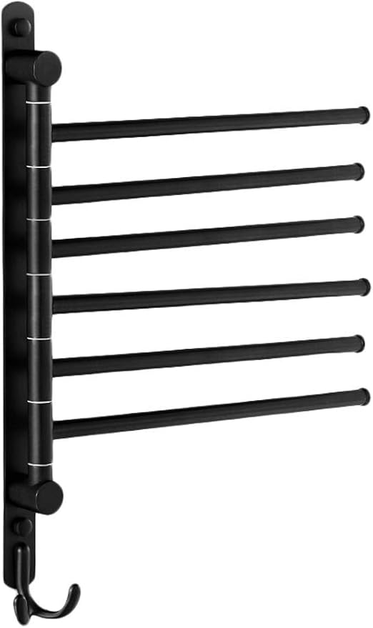 QIANDING HUJIA Barra De Toalla Negra De Acero Inoxidable Barra Multi