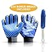 Pet Grooming Glove Brush Dog Grooming Kit - Shedding Hand Mitt - Dog Washing Mitt - Lint Fur Furniture Tool - Long Medium Coat - Animal Hair Remover Brush Kit Bundle