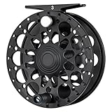 Piscifun Crest Fully Sealed Drag Large Arbor Fly Fishing Reel Saltwater CNC-machined Aluminum Alloy Fly Reel 5/6, 7/8, 9/10 (Green,Black)