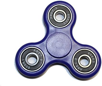 Premium Tri Hand Fidget Spinner Toy High Speed SI3N4 Hybrid Ceramic Bearing spins 1.5 to 3 minutes relieve anxiety reducing Stress relaxing keep Concentration Focus for Kids Adult Gift EDC Blue