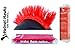 Helmet Hawks ® Motorcycle Helmet Mohawk w/Sticky Hook and Loop Fastener Adhesive - Candy Red