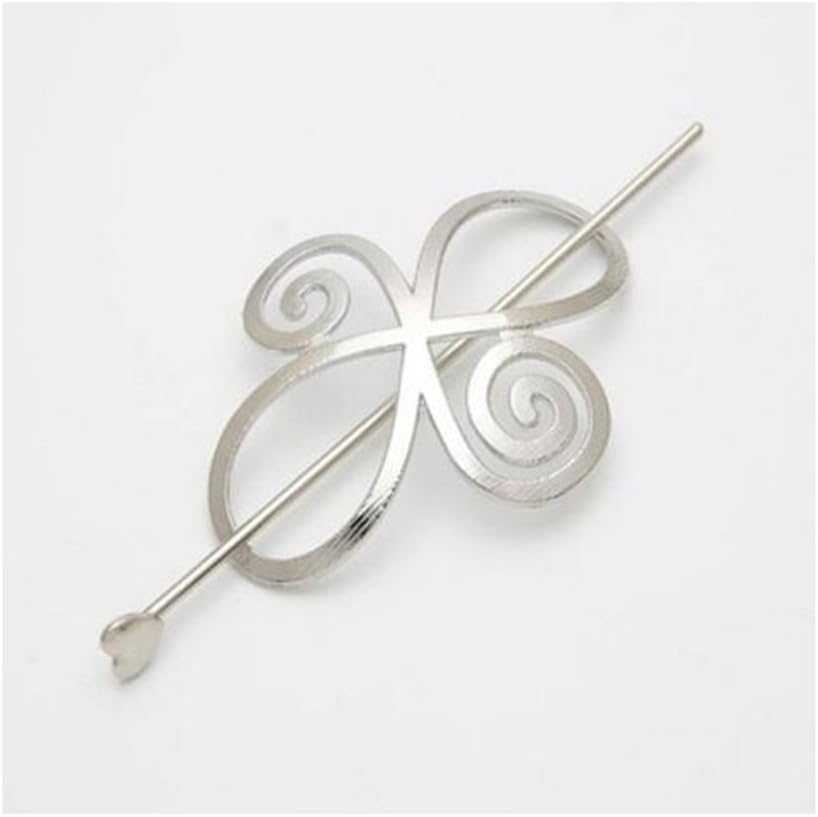 Useful Totem Hair Clip Metal Hairpin Hair Bun Maker Hair Styler Hair Claw for Women(Silver) Decorate Yourself
