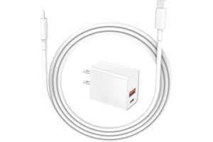 VICGEE [MFi Certified] 20W Fast Charger Fit for iPad 9th Generation 10.2 inch 2021 Gen A2605 A2604 A2603 A2602 with 6.6 Ft USB-C to L Charging Cable Power Supply Adapter Cord