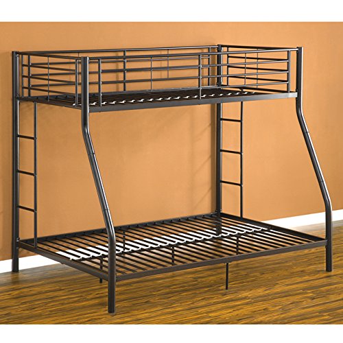Sturdy Metal TwinoverDouble Bunk Bed in Black Finish Buy Online in