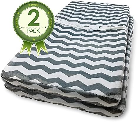 Bonafide Baby Changing Pad Cover 2 Pk Grey Chevron