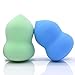 Dolovemk, Lot of 3, Makeup Sponges Blender Beauty Egg Undereye Blending Foundation Puffs | Small Size 4 cm. High, LATEX-FREE (RANDOM COLORS of 3)