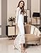 ohyeah Women Solid Formal Lace Maxi Dress Long Sleeve Off Shoulder Elegant Party Gown Mermaid Dress