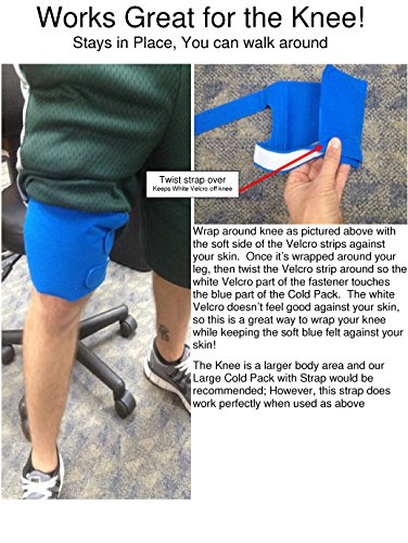 Therapist's Choice® Soft to the Touch Felt Covered Cold Pack with Hook-and-Loop Fastener Positioning Straps, Medium 5.5" x 21.5" (1 Cold Pack) - Thumbnail 3