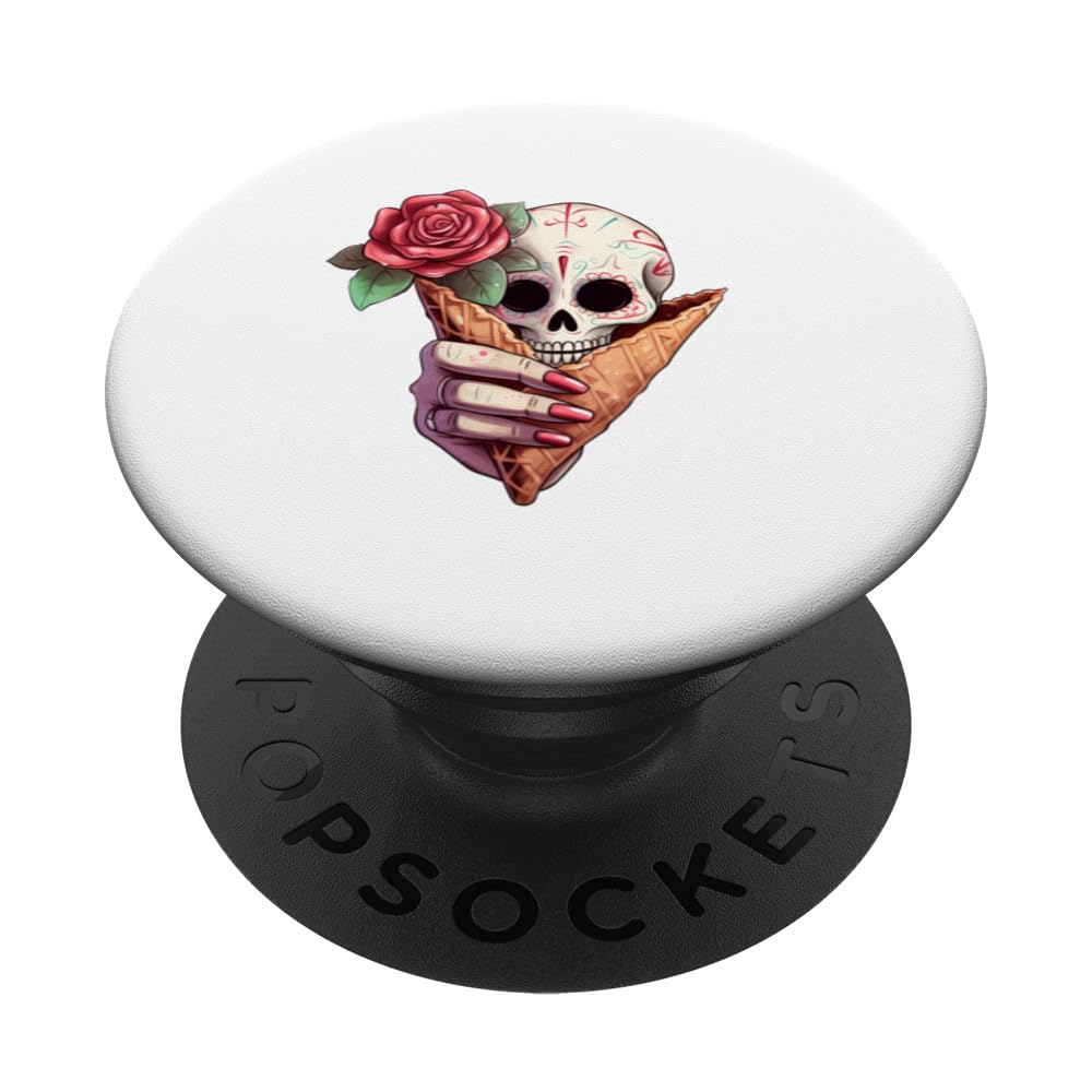 valentine cute skeleton design with heart PopSockets Swappable PopGrip