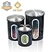Kitchen Food Storage Canister Set - For Stainless Steel Organization Canisters Set of 3 Containers, with Airtight Lid, Great for Home Kitchen Counter Storage and Decor