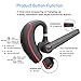 Wireless Headset, Hands Free Wireless Earpiece V5.0 with Microphone and Mute Key for Business/Office/Driving Calling, Support Siri/Google/Cortana Voice Assistant