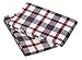 Amazon Brand – Pinzon 160-Gram Plaid Flannel Cotton Pillowcases, Set of 2, King, Red / Grey Plaid