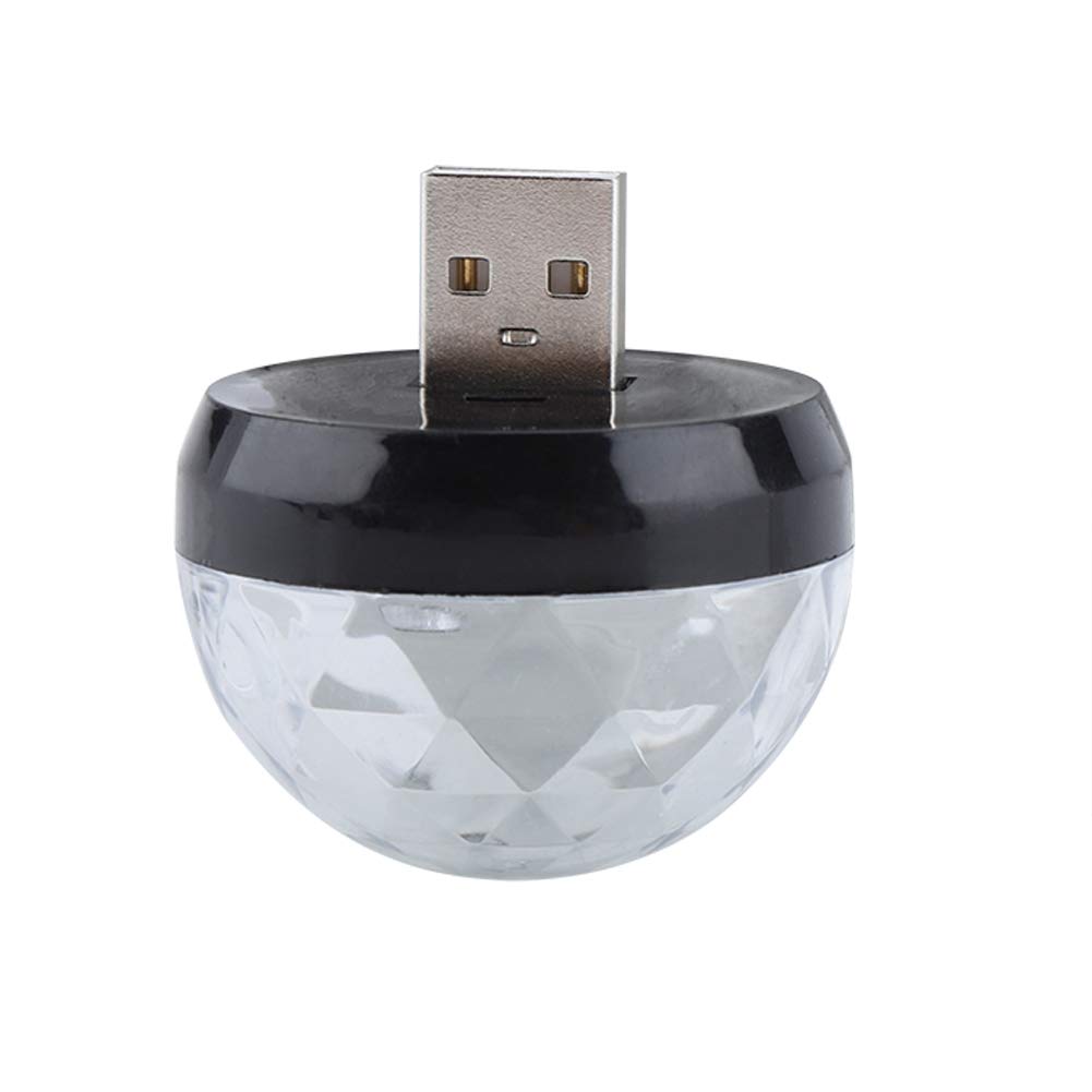 Furnoor 3W RGBW Mini USB Disco Light Cellphone Portable Crystal Magic Ball Lamp for Party DJ Disco(for USB)