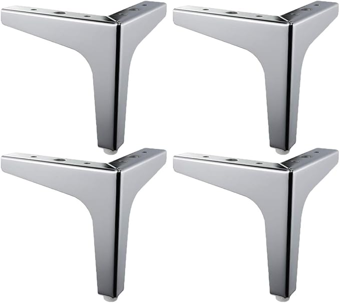 4 Stück Möbelfüße, Chrom Möbelbeine Metall Geeignet Bett,Sofa Tisch