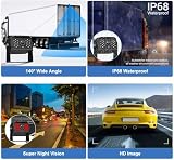 CAMECHO Wireless RV Backup Camera 4 Split Screen 7" Monitor DVR Night Vision view 4