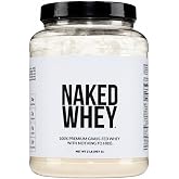 NAKED Whey 2LB 100% Grass Fed Whey Protein Powder - Only 1 Ingredient, Unflavored Whey Protein, NSF Certified, Undenatured, Gluten Free, Soy Free, No GMOs, No Preservatives