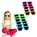 Assorted Neon Colored Party Sunglasses - Superb Pack of 12 - Fun Gift, Party Favors, Kids Toys, Goody Bag Accessories - Summer Fun!