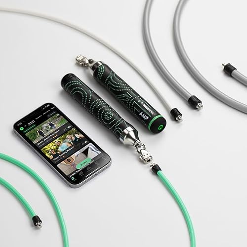 Synchronized Jump Rope Crossrope AMP 2.0 Smart Jump Rope Set with 1/4 LB, 1/2 LB & 1LB Jump ...