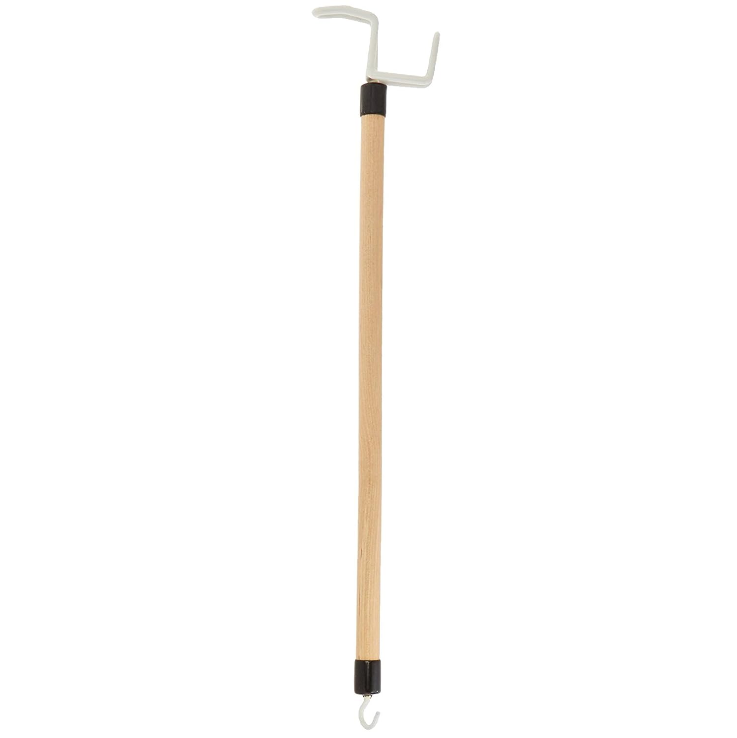 Sammons Preston Deluxe Dressing Stick, 26" Long, Lacquered Wood with Reinforced Hook at End, 5/8" Diameter, Adaptive Dressing Aid Limits Bending & Reaching, Putting On & Pulling Off Clothing Made Easy: Industrial & Scientific