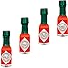 Tabasco Sauce Mini Travel Bottles - Refills for Hot Sauce Travel Keychain. Miniature Gifts Bottle For On The Go. Set of 4.