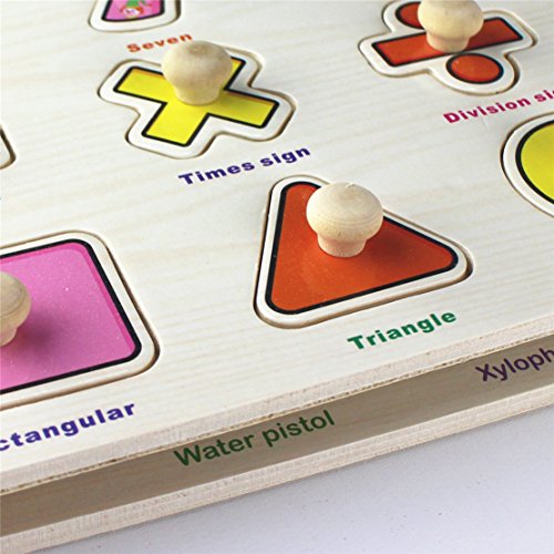 Pegged Puzzle Wooden Puzzle-Citmage Alphabet & Numbers Learning Puzzles Preschool Education for kids ages 2 and up Colorful (2 Pack) - Thumbnail 2