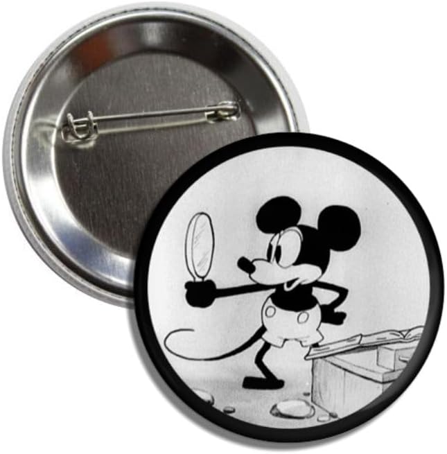 Amazon.com: Steamboat Willie Mickey Button Badge Pin : Clothing