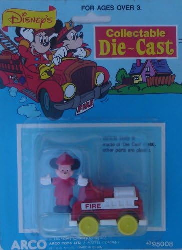 Mickey Mouse With Fire Engine Die-Cast Carded Figure