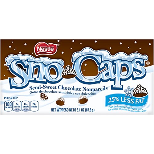 SnoCaps 15 Piece Video Pack Semi Sweet Chocolate Nonpareils, 3.1 oz