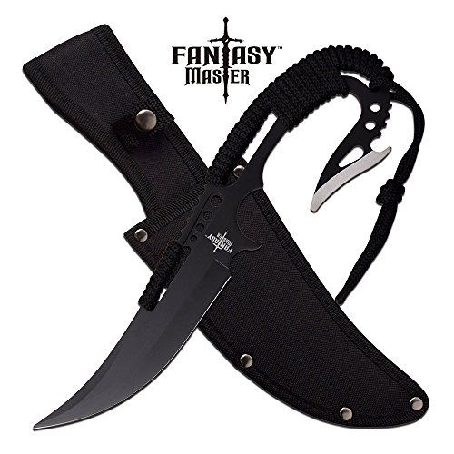 Fantasy Master FNMFM-680 Blade, Short Sword With Sheath, Black, 11"/3mm