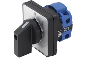 EDINSTRY 1Pcs Universal Changeover Selector Switch, Power Transfer Switch, 2 Positions 4 Terminals, LW26-20 C02/1 220V 20A Motor, Water Pump Generators, Rotary Cam Selector