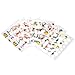 12 Sheets Multicolored Christmas 3D Nail Art Stickers with Snowflake, Tree, Deer, Santa