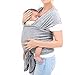 BoJo Baby Sling Carrier, Natural Cotton Nursing Baby Wrap Suitable for Newborns to 35 lbs, Soft, Comfortable and Breathable Breastfeeding Cover, Hands-Free Sling Baby Holder for Infant Grey