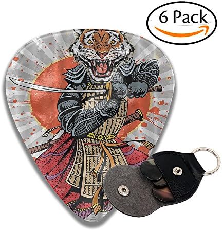 JSYAGSJ JAPSJS Tiger Leopard Warrior Sword Fighter Guitar Plucking Folk Guitar It Sweeps The String Of The Anti-skid Electric Guitar Pick