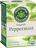 Traditional Medicinals Organic Peppermint Tea, 16 Tea Bags (Pack of 6)
