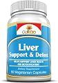 Premium Liver Support & Detox Cleanse Supplements w/ Milk Thistle, N-Acetyl-Cysteine, Turmeric Root Extract, Dandelion Root Extract, Vitamin C & B And More - 100% Natural Complete Herbal Formula To Support Liver Health & Function - 60 Vcaps - Vegetarian F