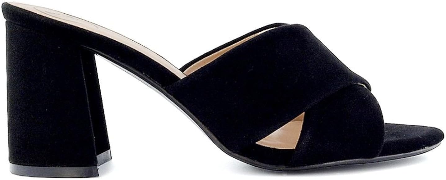 ladies block heel mules