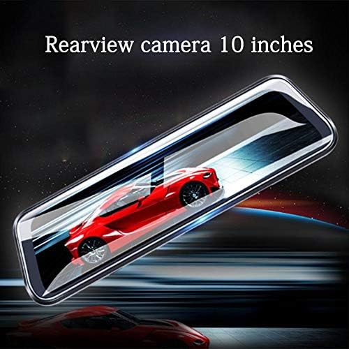 boastvi Mirror Dash Cam 10 Inches Touch Screen Full HD 1080P, Wide Angle Front Camera Car DVR, Rear View Camera Night Vision Car Camera