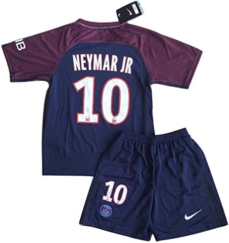 New #10 Neymar Jr PSG Home Jersey & Shorts for Kids/Youths (7-8 Years Old)