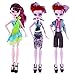 UCanaan 17Pcs Doll Clothes and Accessories for Monster high Dolls Includes 6 Sets Handmade Clothes + 6 Pair of Shoes