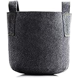 10 Gallon Grow Bag Felt Plant Pot (5 Pack), Fabric Planter