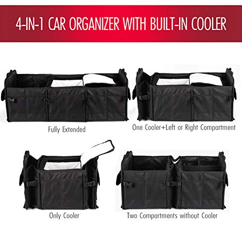 GEEDAR Trunk Organizer with Cooler Large Trunk Organizer with Builtin