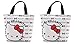 Finex - Set of 2 - Hello Kitty Canvas Zippered Tote with Top Carry Handles - Lunch Box Bag Gym Tote (Random Color)