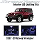 XtremeVision Jeep Wrangler JK 2007-2015 (5 Pieces) Red Premium Interior LED Kit Package + Installation Tool