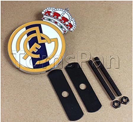 Amazon Bmw車の中間純別名のための高品質の1pcs 3dアルミニウム金属レアルマドリードのサッカークラブのエンブレムバッジステッカー エンブレム 車 バイク