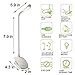 LED Desk Lamp Clamp [2-in-1] USB Rechargeable Dimmable Portable Lightweight Gooseneck Clip Lamp with Sensitive Touch Button and 14 Long Life LED for Bedside Reading Study White