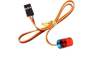 WONFAST RC Car Police Flash Light, 360° Rotation 5 Modes Ultra Bright LED Strobe Lights Compatible with 1/8 1/10 RC Mode Truck Car Accessory(Red)