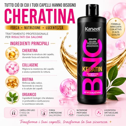 Karseell MACA CARE SYSTEM Keratin Smoothing Formaldehyde-Free Professional Brazilian Treatment 20 Weeks Collagen Biotin Argan Oil Moisturizing Anti-Frizz Dry Damaged Hair