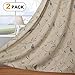 Flamingo P Printed Pair (2 Panels) Soft Microfiber Room Darkening Thermal Insulated & Heating Against Grommet Top Blackout Taupe Country Birds Pattern Curtains/Drapers 63 by 52 inch
