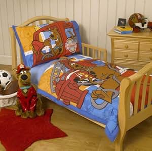 Amazon.com : Warner Bros Scooby Doo Toddler Bedding - 4pcs ...
