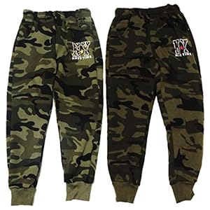 Unbekannt Set van 2 camouflage joggingbroeken voor jongens, in de maten 98-188